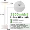 Lampe de table LED - NETTLIFE - LED sans fil - Intensité variable - Batterie rechargeable USB-C - Lot de 2