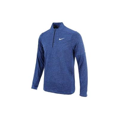 Мужской беговой топ с длинными рукавами и полумолнией Dri-FIT Element, темно-синий DD4757-451