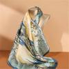 68*68cm 100% Mulberry Silk Scarf Luxury Printed Square Shawl Elegant Lightweight Soft Summer Fashion Accessory Women