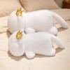 4050Cm Long Lying Cute Soft Stuffed Animals White Cat Dolls Pillow Plush Lovely Cat Toys Room Decor Nice Birthday Gift