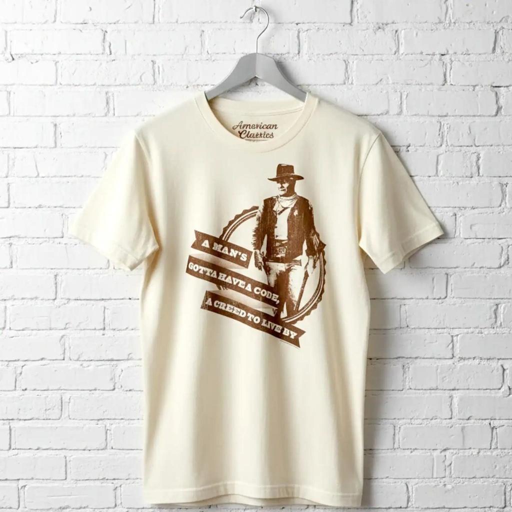 John Wayne Shirt: Gotta Have a Code Design (Men's S-4XL)