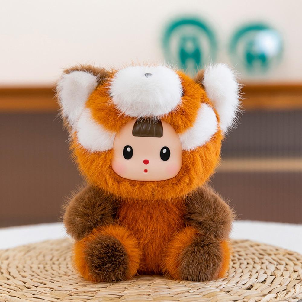 Cartoon Little Raccoon Plush Doll Cute Animal Strawberry Cat Doll Kids Birthday Christmas