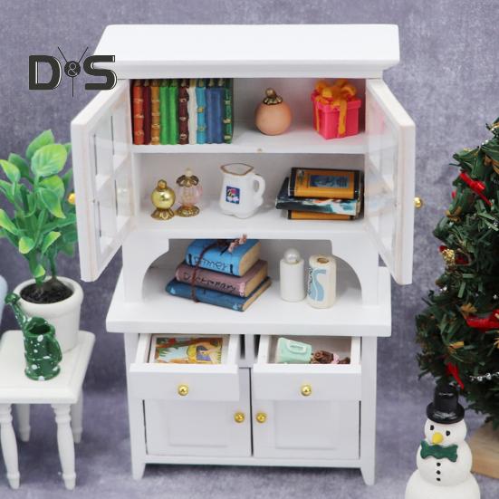 Кукольный домик книжный шкаф миниатюрный имитация книжного шкафа с ящиками многоярусный мини деревянный книжный шкаф для 1:Кукольный домик 12 масштаба