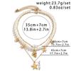 Separable 3 Layered Chains with Starfish Pendants Necklaces for Women Trendy Imitation Pearl Choker Collar Fashion Jewelry Gifts