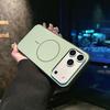Тонкий магнитный кольцо-держатель для iPhone 16/17 Pro Max, двухцветный, с покрытием, приятным на ощупь, противоударный, матовый чехол