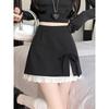 Cotton Blended Short Skirt With Sweet Bowknot Design For Casual And Date Wear