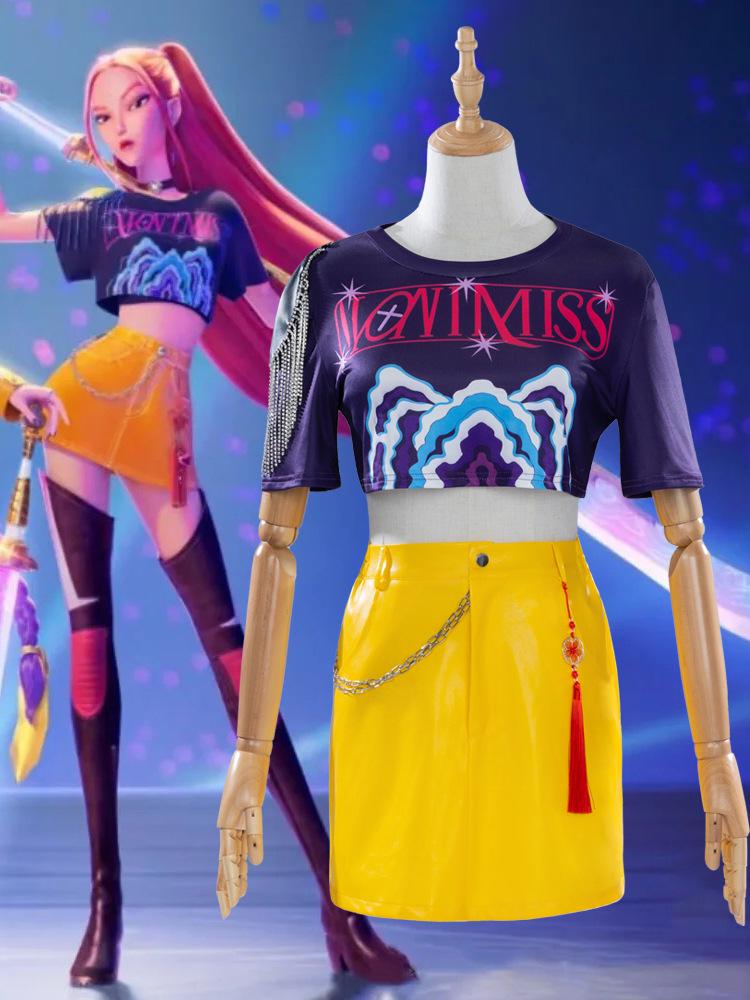 Cross-border K-POP Demon Hunter Outfits: Rumi Mira Cosplay & Zoe Performance Costumes