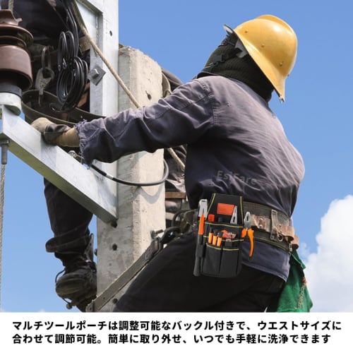 EsiFare Waist Bag, Nail Pouch, Detachable Waist Bag with Adjustable Belt, Large Capacity, Multi-functional Pockets, Tool Storage Bag, Tool Holder, Sma