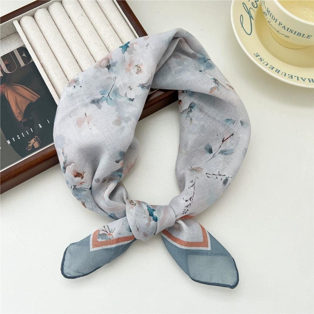 53*53cm Silk Scarves for Woman Fashionable Pattern Smooth To The Touch Spring Summer Sun Protection Silk Scarf