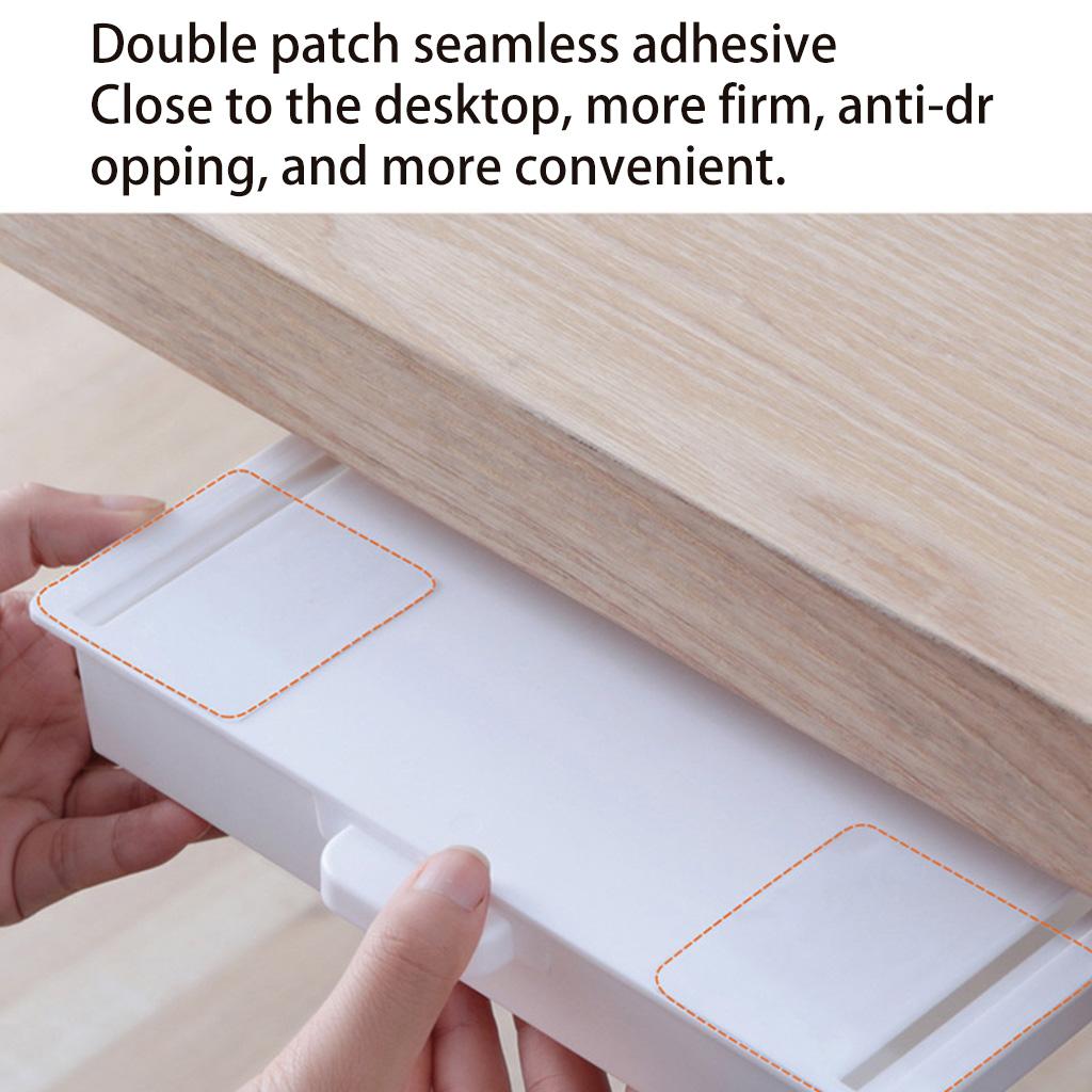 Подстольный ящик для хранения, выдвижной стол, клейкая канцелярская ручка, органайзер для домашней кухни, вилка, ложка