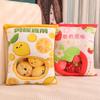 Мягкая сумка с фруктами, пудинг, игрушки, сумка с пончиками, мини-фрукты, клубника, авокадо, лимон, куклы, закуски, еда, подушка для друзей