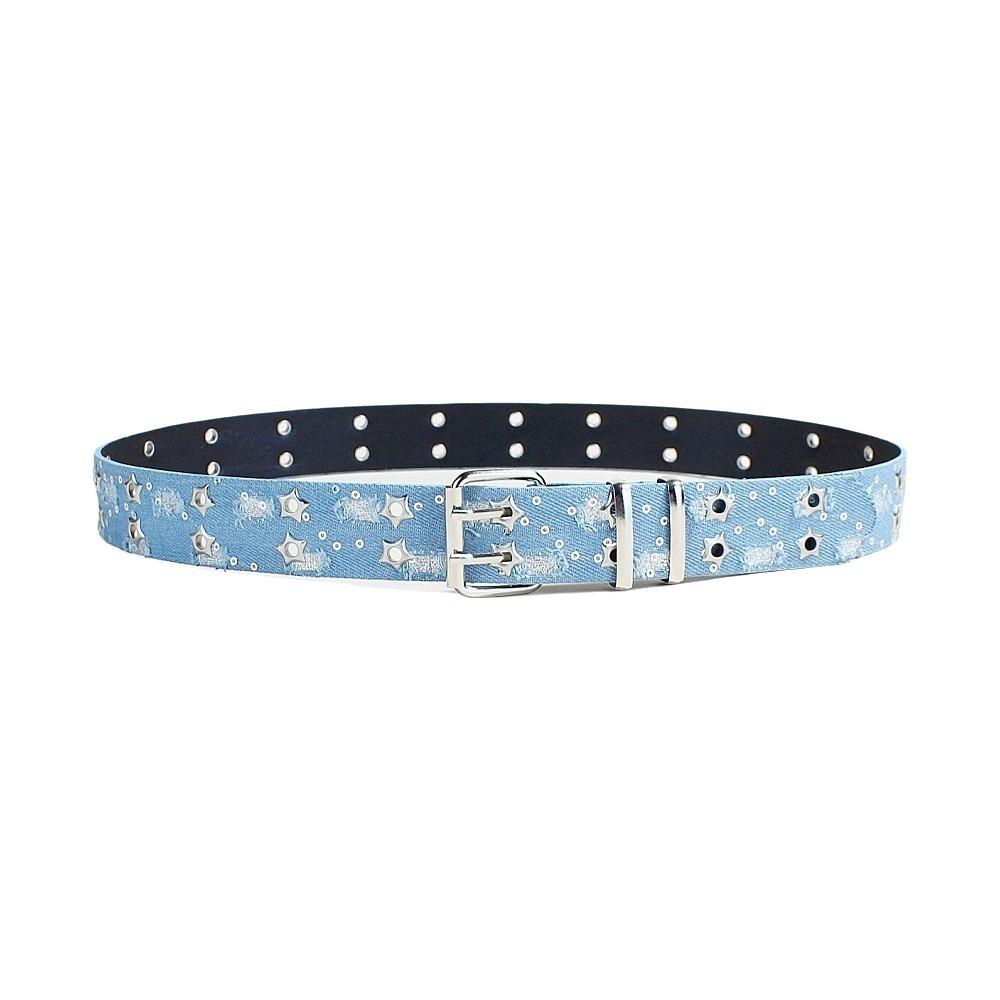Metal Buckle Star Hole Sequin Belt Double Grommet Hole Trouser Decor Decoration Dress Decor