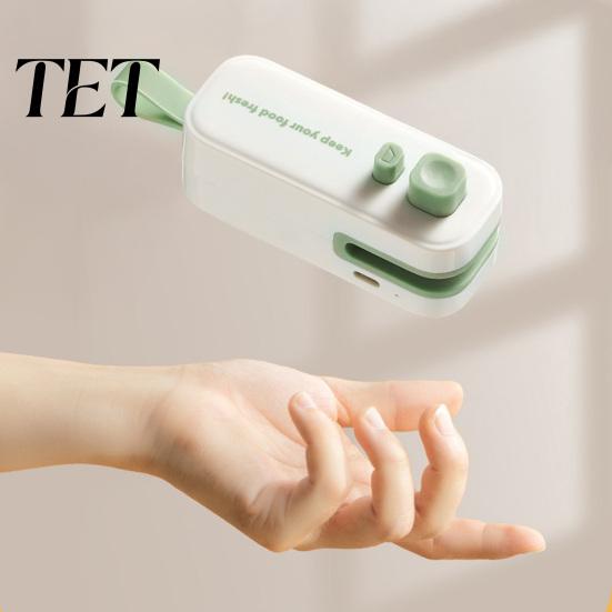 Snack Bag Closer 2 in 1 Mini Sealer with Cutter, Compact Handheld Lightweight Travel Magnetic Back, Moisture-proof Heat Seal Machine for Kitchen