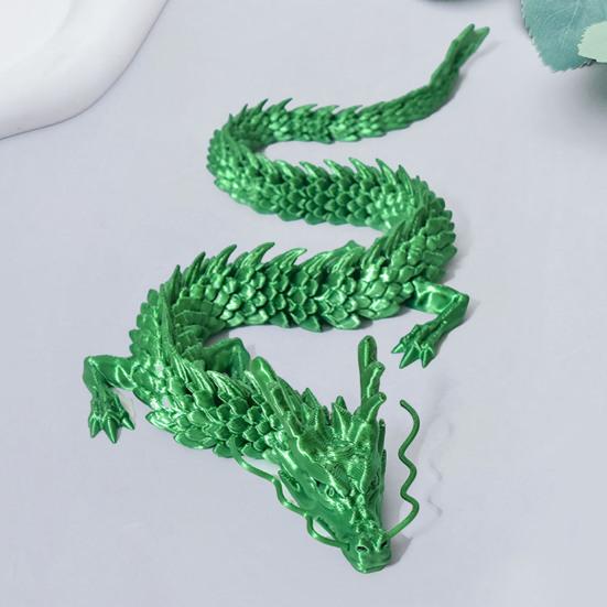 Китайская статуя дракона, напечатанная на 3D-принтере, фигурка дракона с подвижными суставами, шарнирная скульптура дракона, украшение стола для домашнего офиса