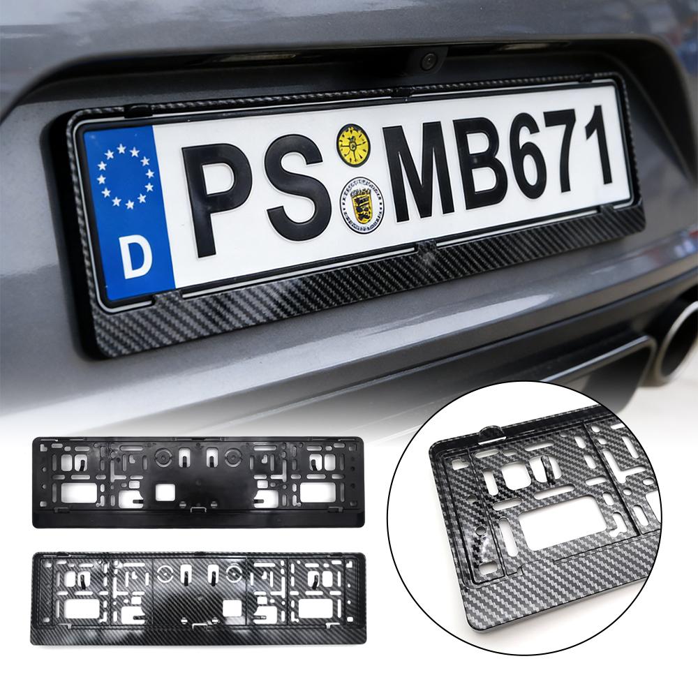 Car European License Plate Frame License Plate Holder For ES DE RU PL License Plate Numbers Auto Accessories For VW Honda BMW License Plate Covers