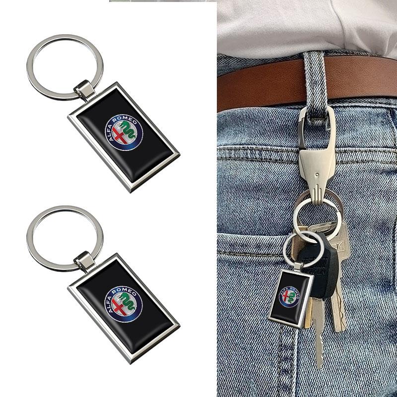 IJOPV1 For Alfa Romeo Car Keychain Pendant Key Chain Cospaly Accessories Keyring for Women Men Jewelry Gifts