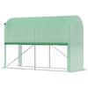 PE Garden Greenhouse, Balcony Greenhouse, Reinforced 140 g/m² Cover, Steel Frame, Roll-Up Zipped Door, 300 x 100 x 200 cm