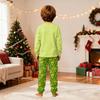 Christmas Print Matching Family Pajama Set Long Sleeve Neck Top and Pants for Parents and Kids