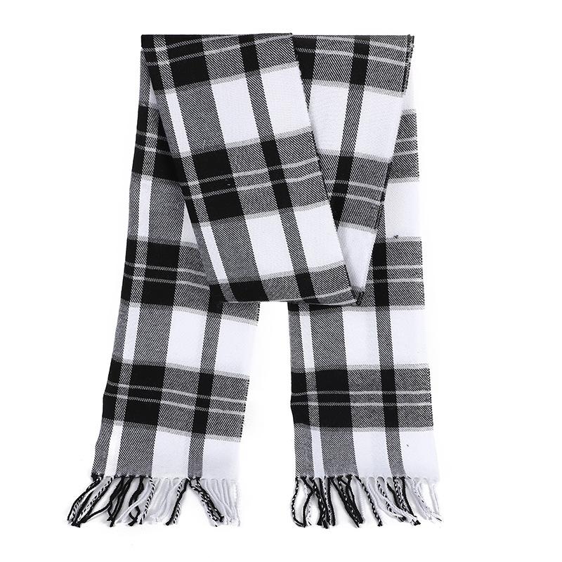 New Autumn And Winter Men'S Versatile Fashion Trend Tassel Scarf Shawl For Warmth Solid Color Thick Wool Good Quality High Cost-Effectiveness