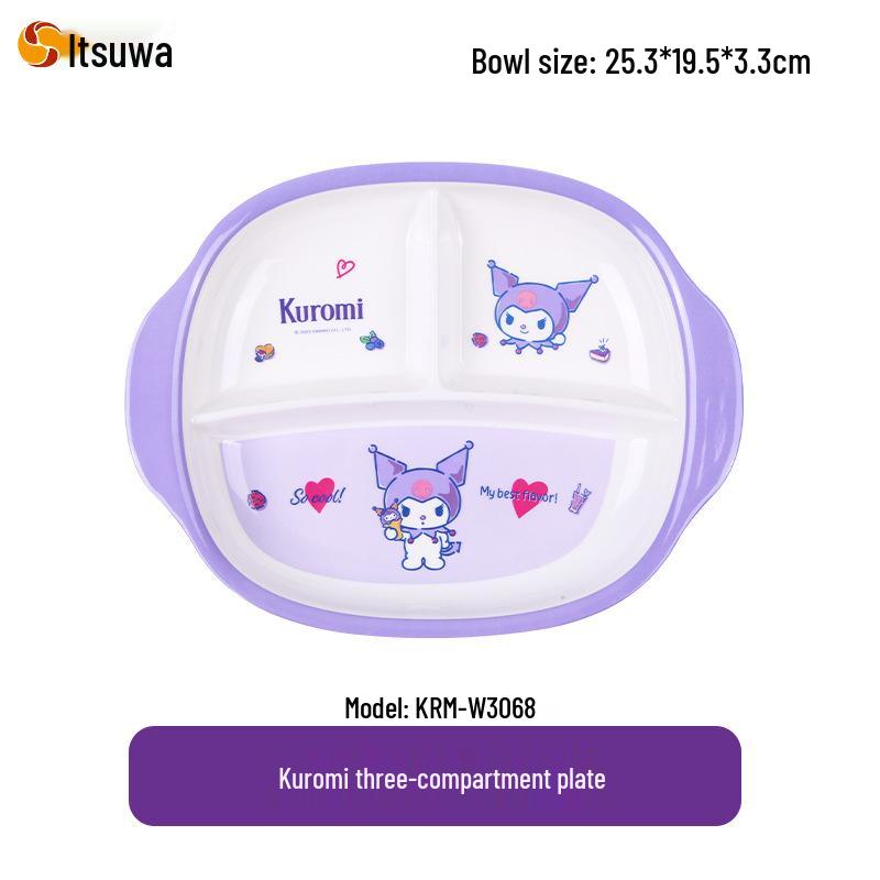 Детская тарелка Sanrio Kuromi для малышей и детей ясельного возраста - Милая столовая посуда для детского сада