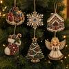 Акриловые Кристальные Украшения Поделки 6 Шт Рождественские DIY Искусственный Жемчуг Набор для Рисования Украшения Стразы Искусство Зимние Праздники Настенные Украшения Елка