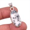Натуральный дендритовый опал, драгоценный камень, стерлинговое серебро 925 пробы, подарочная подвеска, 1,5 дюйма, t6O74