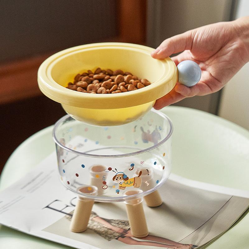 Highly attractive pet bowl, cat feeder, anti-slip and anti-spill cat bowl, stainless steel large-capacity dog bowl