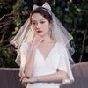 Зажим Милый Простой Тюль Двухслойная Фата Голова Невесты Газовая Свадебная Газовая Невеста Аксессуары