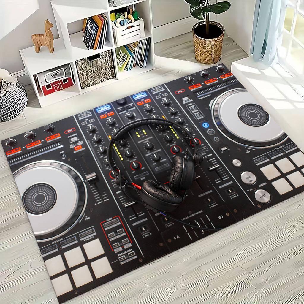 Виниловая пластинка Музыка DJ Экран Лента Ковер Коврик для Гостиной Дивана Спальни Дома Придверный Коврик Декор, Большой Детская Игра Нескользящий Напольный Коврик