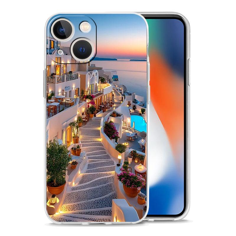 Чехол для телефона iPhone 17 Air Cases iPhone 16 15 12 13 14 Pro Max SE 7 8 Plus iPhone11 Cover Пейзаж побережья Нью-Йорка