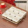 Разделенный поднос для закусок с 9 отделениями и крышкой
