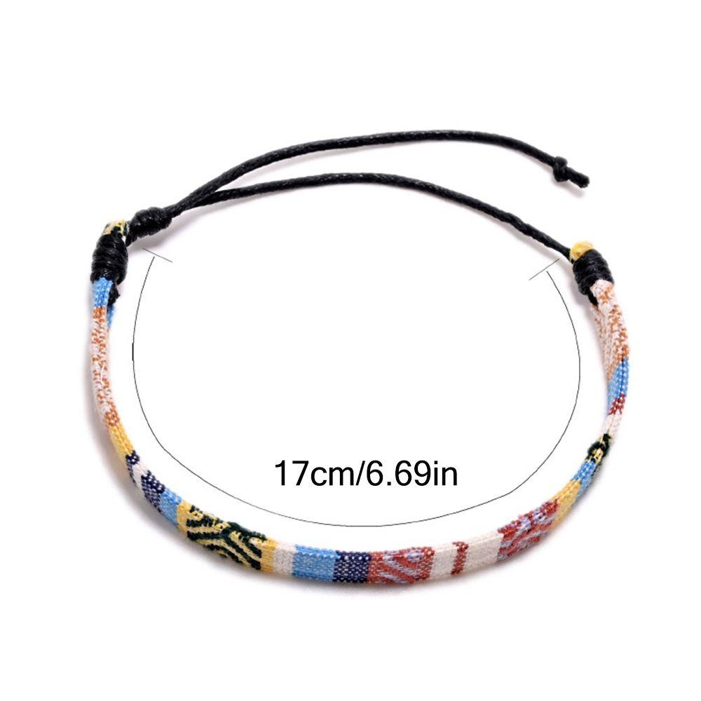 Multicolor Fabric Art Bracelet Ethnic Style Braid Bracelets Fashion Weave Bracelets  Unisex