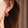 Chinese Horse New Year Cartoon Horse Earrings Zodiac Pony Red Drop Earrings  Girl