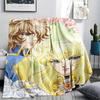 1PC Versailles Rose Print Flannel Blanket, High quality Comfortable for All Seasons, Home Decor, Warmth and Comfort, Perfect for Christmas Gifts239