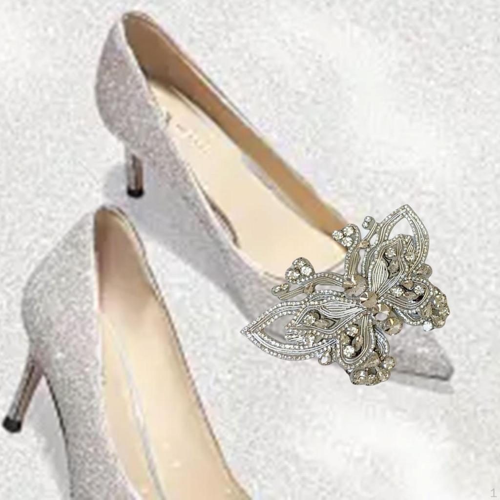 Rhinestone Shoe Clip Bride Butterfly DIY Fashion Decorative Elegant
