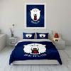 "Berlin Polar Bear Emblem on Blue Background" Print Bedding Set Duvet Cover Pillowcases (1* Duvet Cover 2* Pillowcases Do Not Include Comforter)