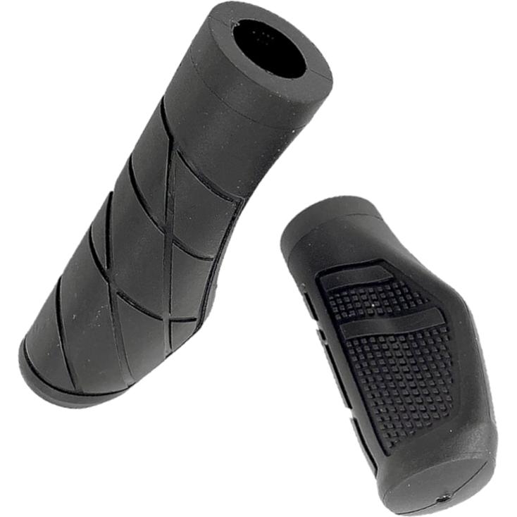 Bicycle Grips Ergonomic Grips 133Mm/95Mm Black Lxd Ib-Hlg331A Kraton