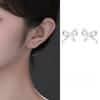 Geometric Bow Stud Earrings Women's Niche Design Sense Nourishing Ear Hole Earrings Light Luxury Ins Earrings