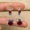 Red Garnet Jewelry, 925 Solid Sterling Silver Earrings, Handmade Gemstone Jewelry Earrings For Memorial Day
