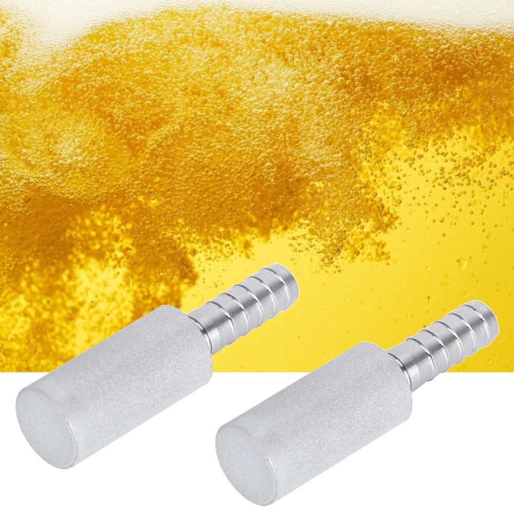 2pcs Stainless Steel Aeration Stone 1/4 Inch Barb Brewing Accessories Beer Carbonation