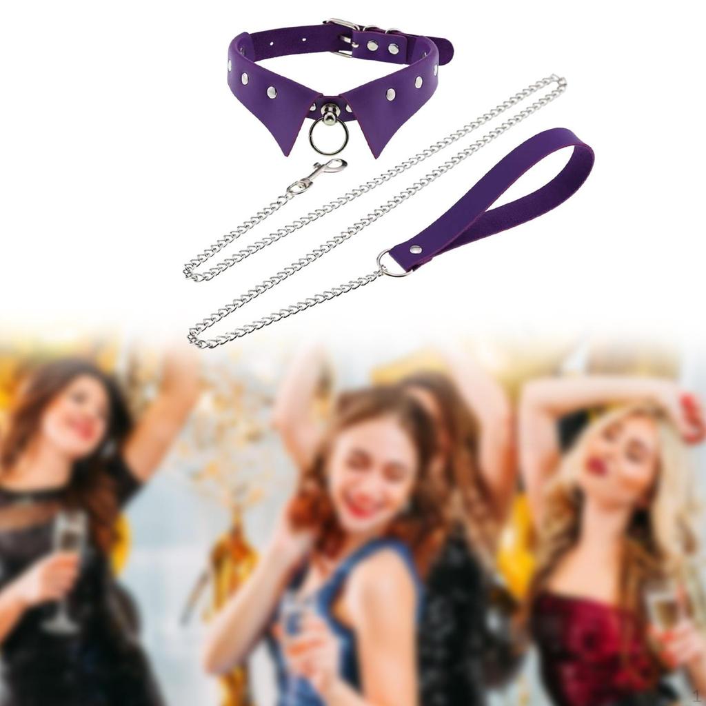 Готический рок-чокер с подвесками и кольцами для женщин