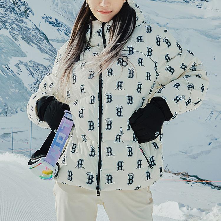 New MLB Boston Red Sox Down Jackets Women's Cream 3FDJMS226-43CRS