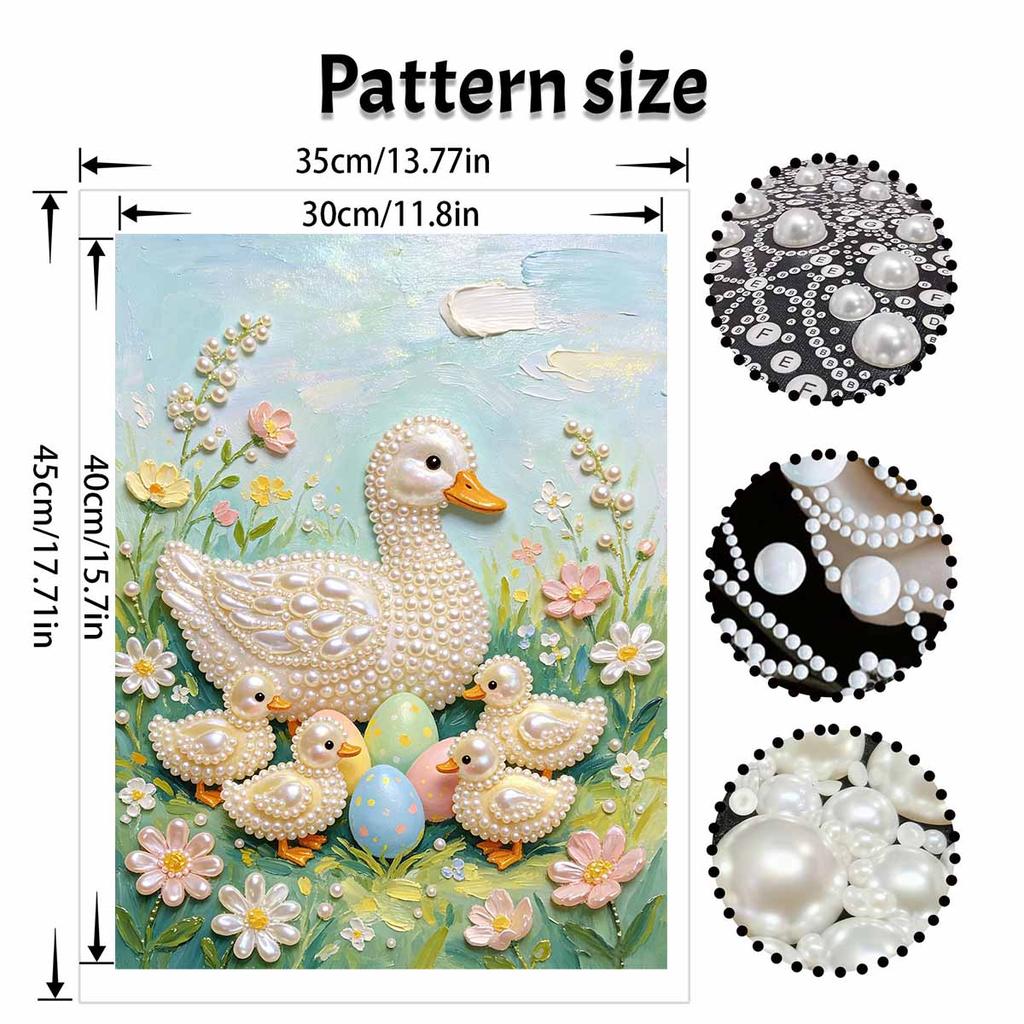 Duckling pearl painting handmade diy pearl art painting stickers home decoration gifts