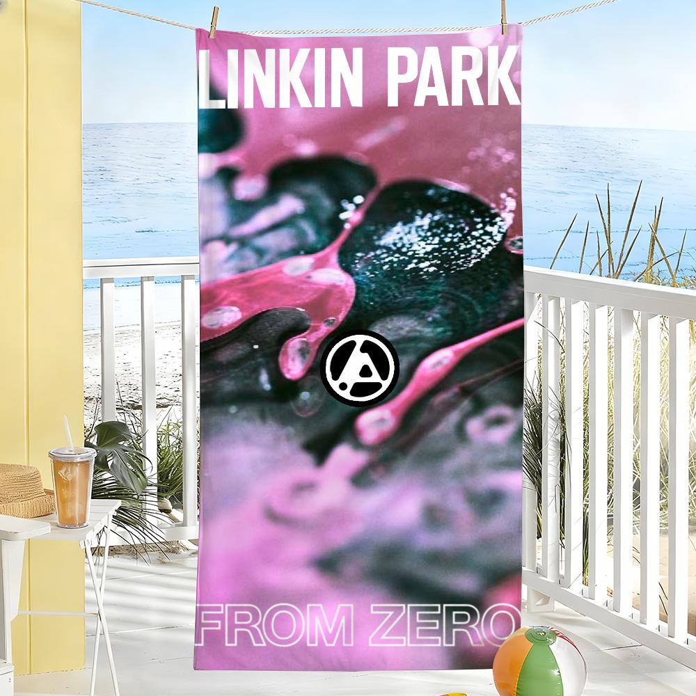 Rock Band L-Linkin P-Park-From Zero Полотенце Мягкое Бассейн Подарок Для Путешествий Тренажерный зал Душ Кемпинг Быстросохнущее Спортивное Большие Пляжные Полотенца