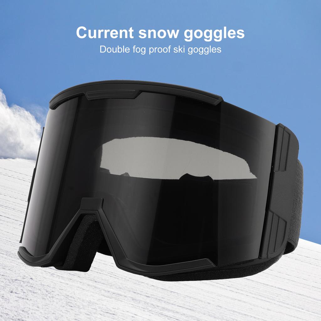 Взрослые лыжные очки Двойные линзы Антизапотевающие Большое поле обзора Цилиндрические сноубордические очки Ветрозащитные очки для альпинизма Двухслойные лыжные очки