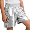 Children‘s Hip Hop Dance Shorts Metallic Finish Elastic Waistband Tear Away Side Buttons with Pockets for Stage Recital