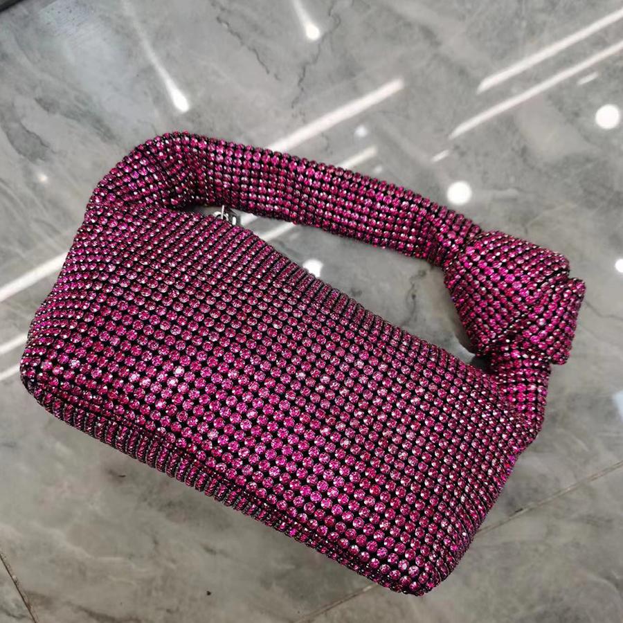 Роскошный вечерний клатч с бриллиантами для женщин, бутиковая сумка со стразами и завязкой на веревке