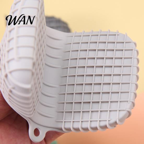 Baking Gloves 2Pcs Silicone Oven Mitts Heat Resistant Thick Grid Pattern Non-Slip for Microwave Kitchen Accessory Temperature Clip