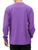 Improbes Casual Gerry Long Sleeve T-Shirt with One-Point Logo Embroidery, Men's, Purple