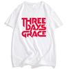 THREE DAYS GRACE Футболка с принтом группы Летняя хлопковая футболка с коротким рукавом Повседневная унисекс Женская футболка с круглым вырезом Унисекс Уличная одежда Гранж